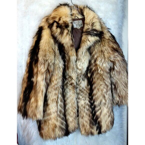Vintage PD Furs Nanny Skin Fur Coat Mob Wife Statement Size Large